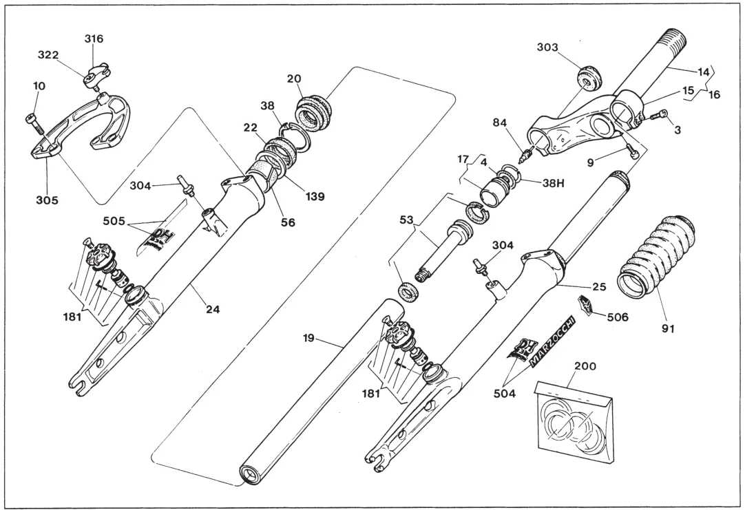 Exploded view — DH3 1996