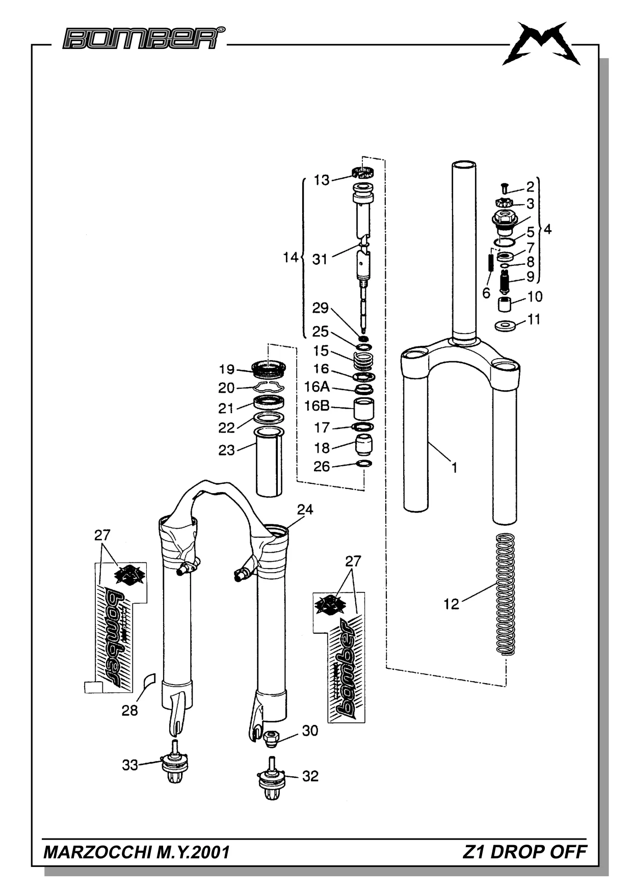 Exploded view — Z1 Drop-Off 130 2002