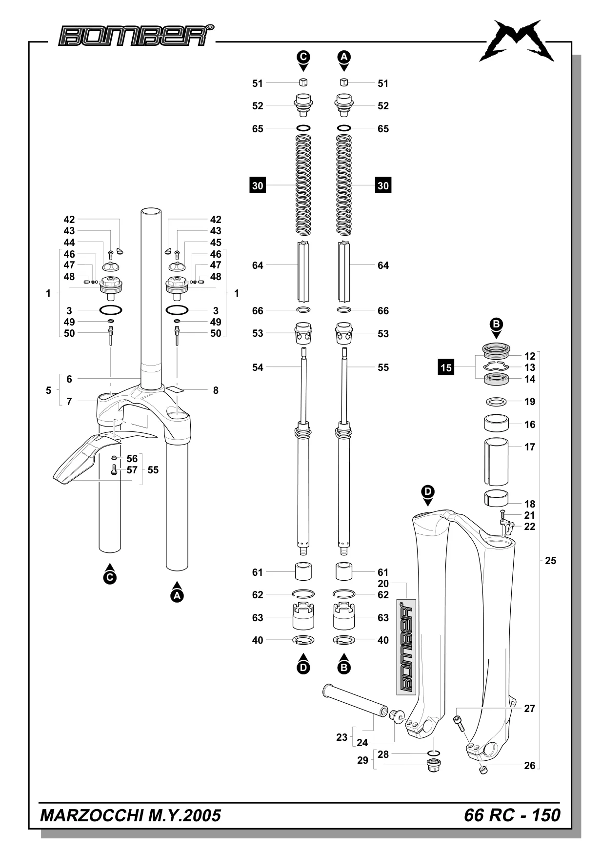 Exploded view — 66 RC 150 2005