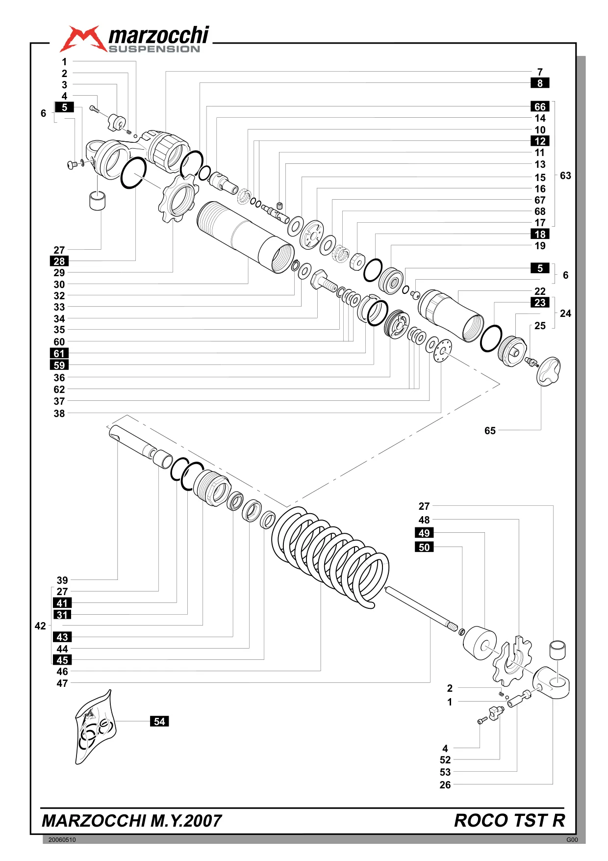 Exploded view — 55 R 2009
