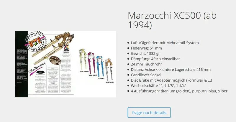 Marzocchi XC500 fork silver or titanium (full rebuild) 5