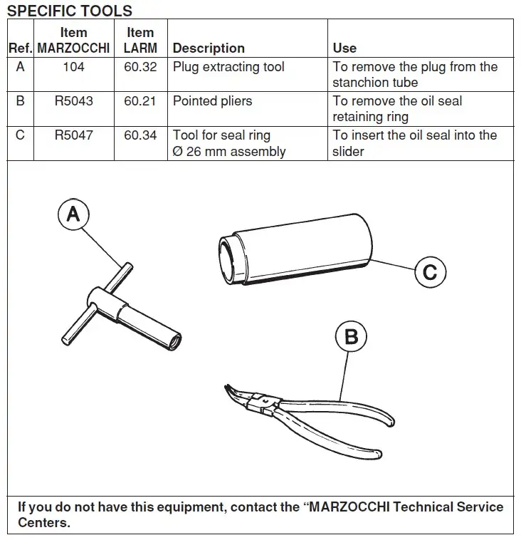 Marzocchi Oil Seal Press-in Tool ⌀26 mm 2