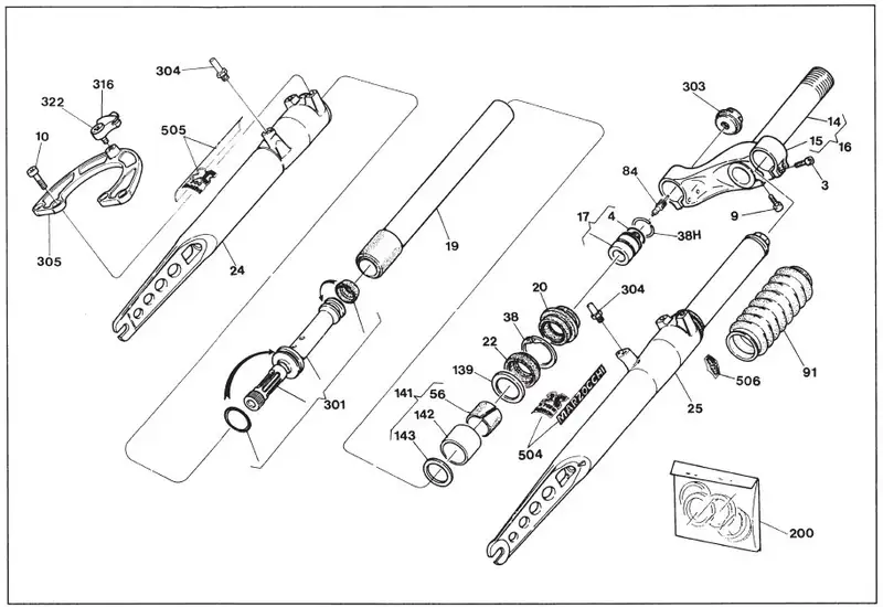 Dr-Zocchi's  Marzocchi Full Repair Kit XC600 / XC700 2
