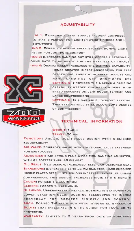Marzocchi XC700 fork silver, titanium or gun metal blue (full rebuild)!! 8