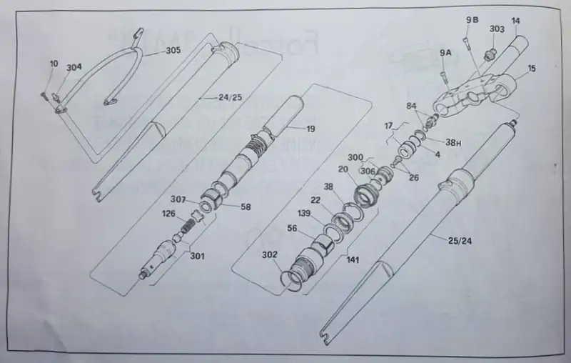 Marzocchi Full Repair Kit XC51 [original! NOS] (fits also in: TT10, XC100, XC150, MX100, XC300 etc.) 3