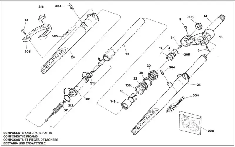 Dr-Zocchi's  Marzocchi Full Repair Kit XC600 / XC700 4