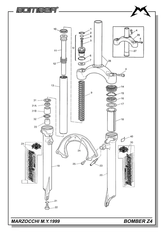 Marzocchi Bomber Rebound Spring 20mm (1996-2002+) 3