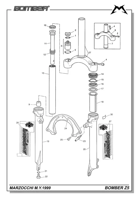 Marzocchi Bomber Rebound Spring 20mm (1996-2002+) 2