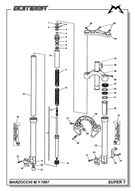 Marzocchi Bomber Foot Nut Mr. T / Super T / DUAL (1997 -1999) – 532808 – IN PRODUCTION NOW!!✨ 2