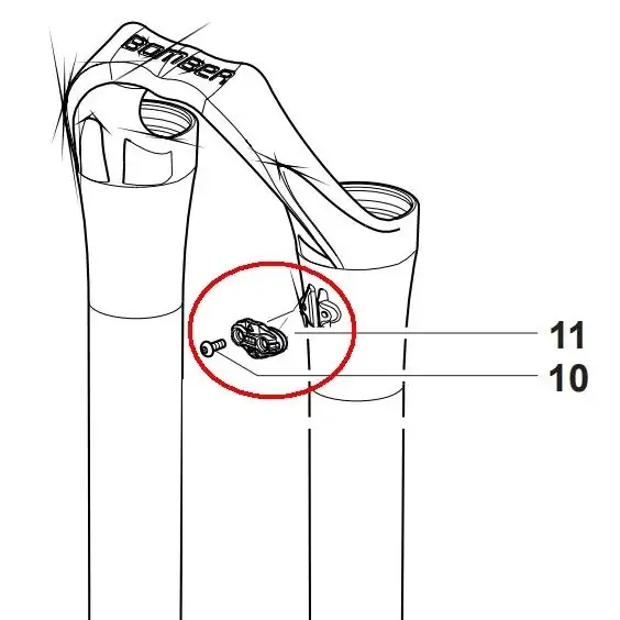 Marzocchi Disc Brake Cable Support 888/66/55/44/DJ/4X/.. - 5321717 (2008-2018) 3