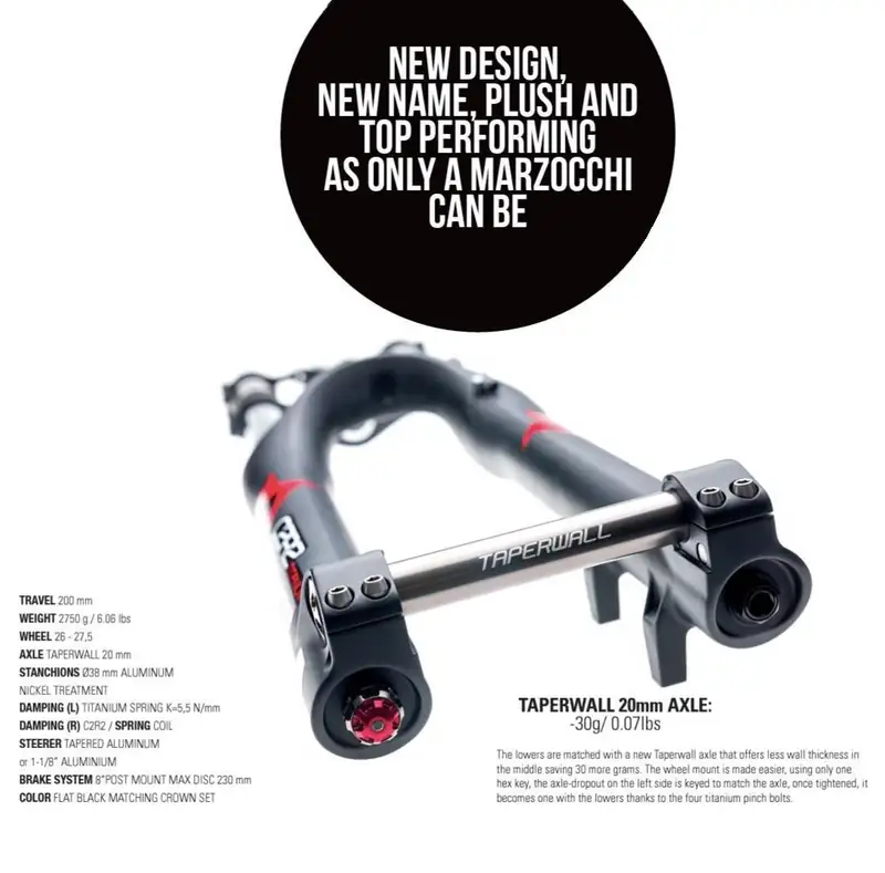 Marzocchi Bomber 380 TAPERWALL Axle PIN-Kit - IN STOCK!! 3
