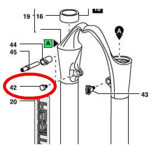 Marzocchi Brake Cable Support 30/32 V-Brake Replacement Blind Stuffing Right Site - 5321106 (2003-2011) 3
