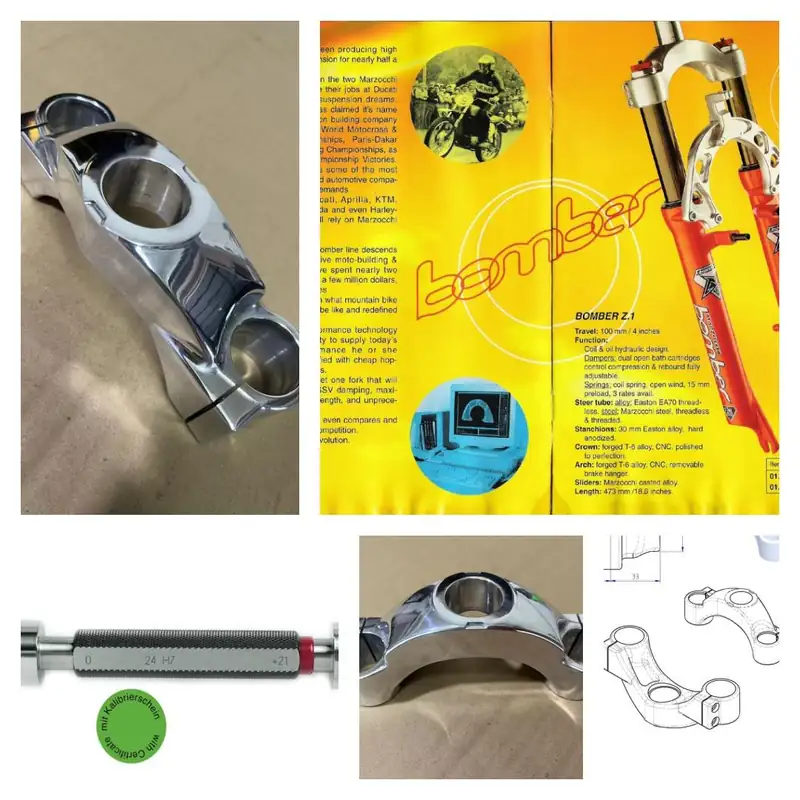 NEW HQ Marzocchi Bomber Z1 / Z2 / Z3 / ... Fork Crown NG 1 1/8" press-fit (1997+) - IN STOCK NOW!! 4