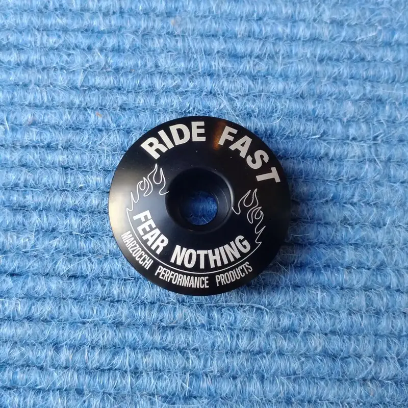 Marzocchi Ahead Cap 'RIDE FAST - FEAR NOTHING' 1 1/8" used by Josh Bender (Limited Edition) - IN STOCK NOW!!