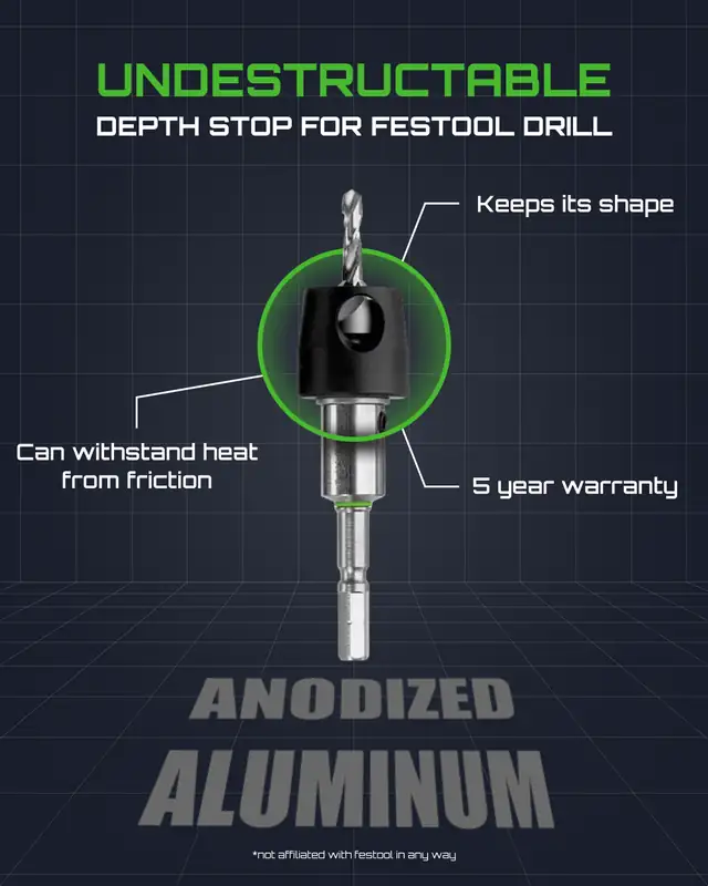 Replacement 'Depth Stop' Spare Part for Festool Drill Countersink for CentroTec use