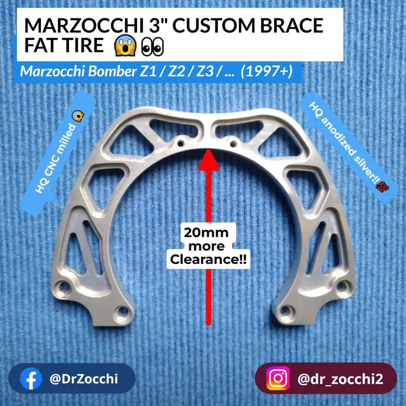 Marzocchi Bomber Z1 Custom Fork Brace m-arch 3" FAT Tire NG - in STOCK NOW!!!