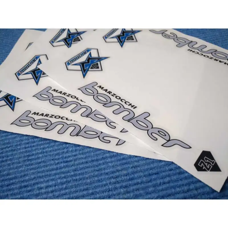 Marzocchi Bomber Z1 Sticker Set l/r on transparent base foil (1997/98) 2
