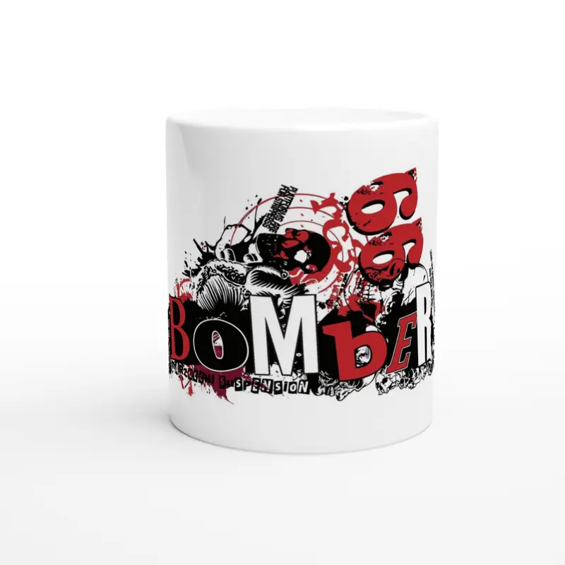 Dr-Zocchi’s White 11oz Ceramic Good Morning Bike Shop Mug - Motive '44 Series - Vampire Empire'