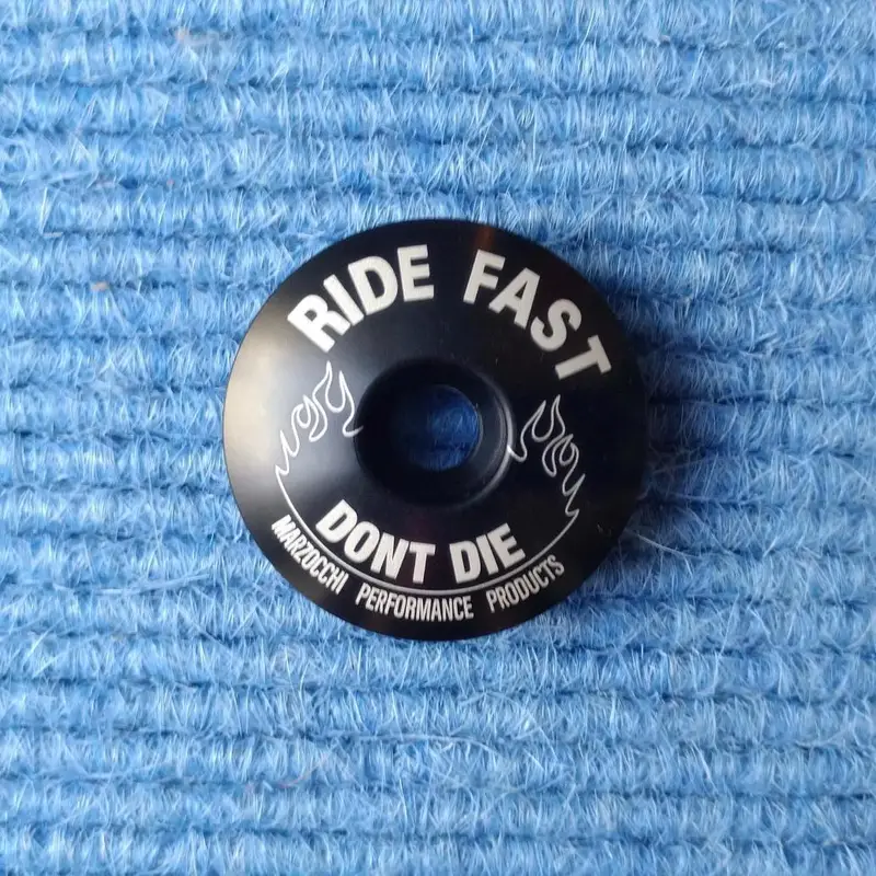 Marzocchi Ahead Cap 'RIDE FAST - DONT DIE' 1 1/8" dedicated to Josh Bender (Limited Edition)